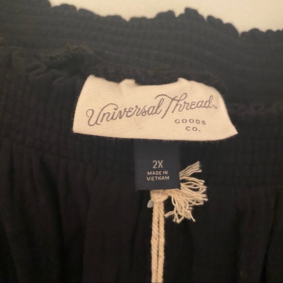 Universal Thread Black Puff Sleeve Smock Dress - Picture 5 of 6